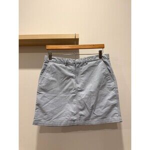 Ralph Lauren Sport Athletic Tennis Skirt Blue Pockets Size 8 Denim Seersucker